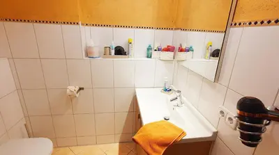 Ein Badezimmer in der Unterkunft Ferienwohnung Hilpert