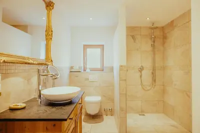 Ein Badezimmer in der Unterkunft Seehotel Malerwinkel