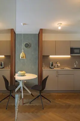Küche/Küchenzeile in der Unterkunft DD Suites Serviced Apartments