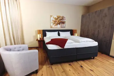 Ein Bett oder Betten in einem Zimmer der Unterkunft Bernhardhof Andechs