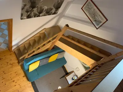 Ein Bett oder Betten in einem Zimmer der Unterkunft Ferienwohnung Bacher