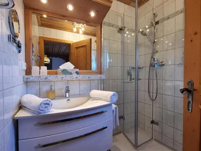 Ein Badezimmer in der Unterkunft Ferienhaus Alpenzauber