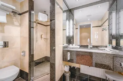 Ein Badezimmer in der Unterkunft Hotel Moosburger Hof