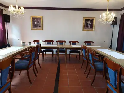 Der Geschäftsbereich oder Konferenzraum in der Unterkunft Der Heurige im Gasthaus zum Löwen