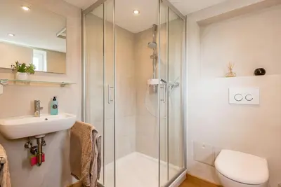 Ein Badezimmer in der Unterkunft Studio Murnauer Moos