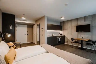 Küche/Küchenzeile in der Unterkunft Timehouse Serviced Apartments