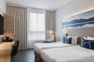 Ein Bett oder Betten in einem Zimmer der Unterkunft Courtyard by Marriott Oberpfaffenhofen Munich South
