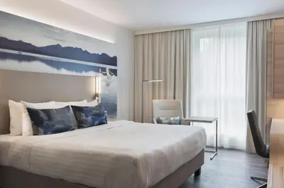 Ein Bett oder Betten in einem Zimmer der Unterkunft Courtyard by Marriott Oberpfaffenhofen Munich South