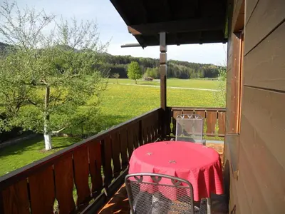 Ein Balkon oder eine Terrasse in der Unterkunft Ferienwohnung Edmeier