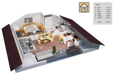 Grundriss der Unterkunft Ferienwohnanlage Oberaudorf