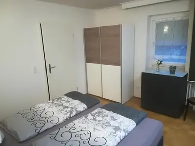 Ein Bett oder Betten in einem Zimmer der Unterkunft Ferienhaus Kurzbach