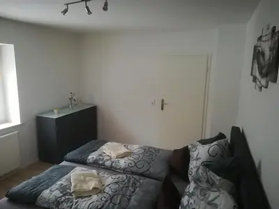 Ein Bett oder Betten in einem Zimmer der Unterkunft Ferienhaus Kurzbach