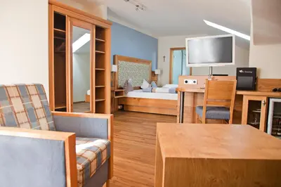 Küche/Küchenzeile in der Unterkunft Hotel am Wiesenhang - Garni