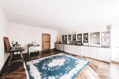 Küche/Küchenzeile in der Unterkunft Angermühle Landgasthof