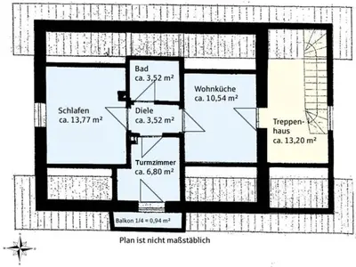Grundriss der Unterkunft Ferienwohnung am Seidlpark