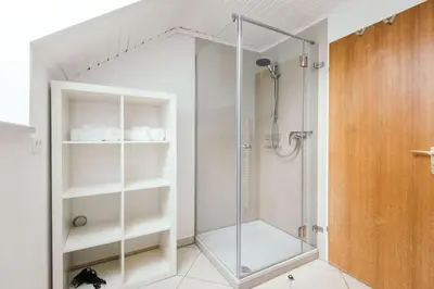 Ein Badezimmer in der Unterkunft Ferienwohnung am Seidlpark