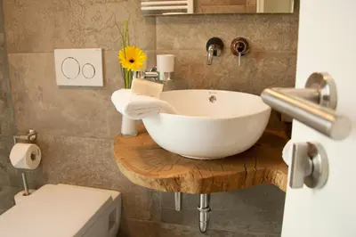 Ein Badezimmer in der Unterkunft Hotel Am Moosrain Garni