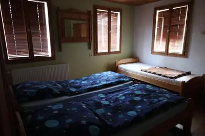 Ein Bett oder Betten in einem Zimmer der Unterkunft Alte Wirtschaft