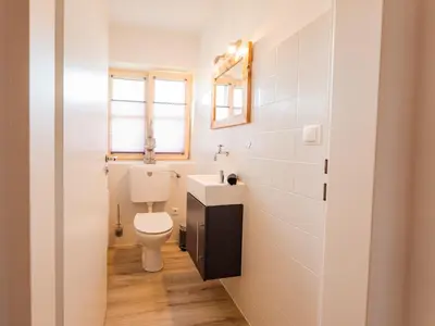 Ein Badezimmer in der Unterkunft Karwendellounge