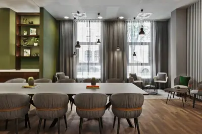 Ein Sitzbereich in der Unterkunft Residence Inn by Marriott Munich City East