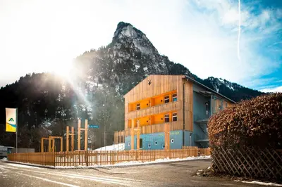 Ein allgemeiner Bergblick oder ein Berglick von des Hostels aus