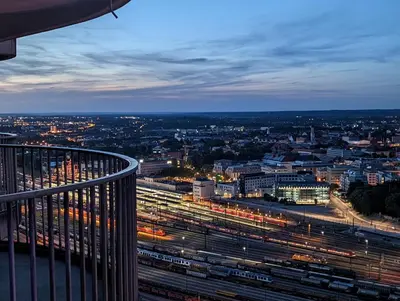 Ein allgemeiner Blick auf Augsburg oder ein Stadtblick von der Ferienwohnung aus