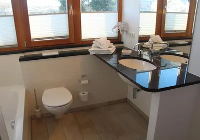 Ein Badezimmer in der Unterkunft Sporerhof