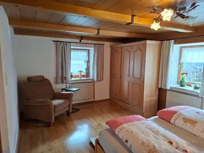Ein Bett oder Betten in einem Zimmer der Unterkunft Ferienwohnung Faschinggut