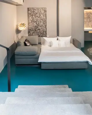 Ein Bett oder Betten in einem Zimmer der Unterkunft himmel und himmel