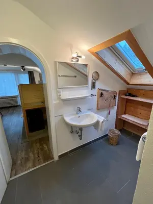 Ein Badezimmer in der Unterkunft Gästehaus Alpvital