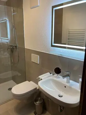 Ein Badezimmer in der Unterkunft Keilhof