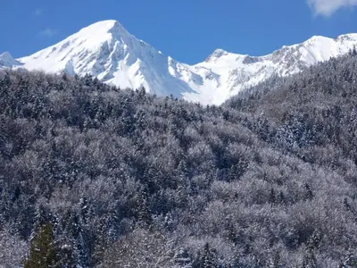 Ein allgemeiner Bergblick oder ein Berglick von der Ferienwohnung aus