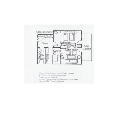 Grundriss der Unterkunft Ferienwohnung Sachrang