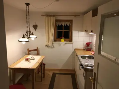 Küche/Küchenzeile in der Unterkunft Ferienwohnung Sachrang
