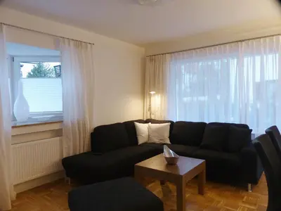 Ein Sitzbereich in der Unterkunft Wolke7