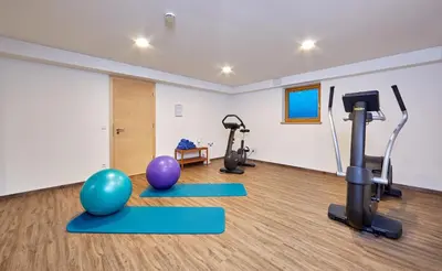 Das Fitnesscenter und/oder die Fitnesseinrichtungen in der Unterkunft Ferienhaus Alpinissimo