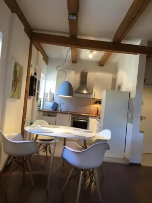Küche/Küchenzeile in der Unterkunft Ferienwohnung Loh