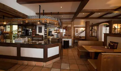Lounge oder Bar in der Unterkunft Panoramagasthof auf dem Auerberg