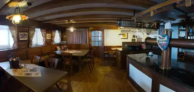 Lounge oder Bar in der Unterkunft Panoramagasthof auf dem Auerberg