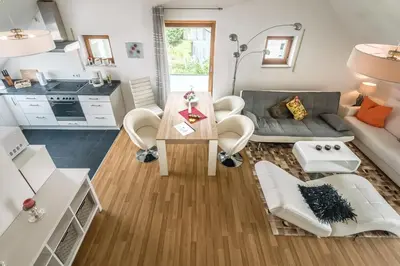 Küche/Küchenzeile in der Unterkunft Apartmenthaus am Erlbach