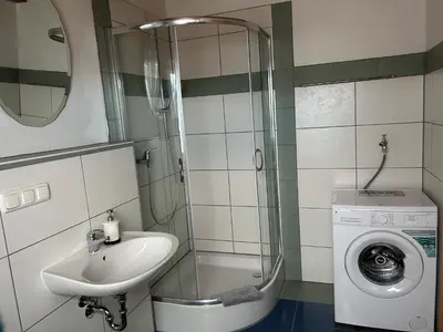 Ein Badezimmer in der Unterkunft Scheilhof