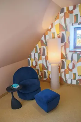 Ein Sitzbereich in der Unterkunft Hotel Klostergasthof