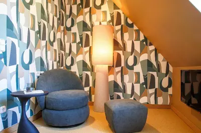 Ein Sitzbereich in der Unterkunft Hotel Klostergasthof