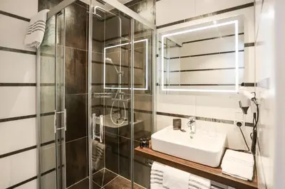 Ein Badezimmer in der Unterkunft Hotel zur Schloss-Schmiede