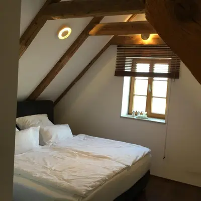 Ein Bett oder Betten in einem Zimmer der Unterkunft Ferienwohnung Loh 2