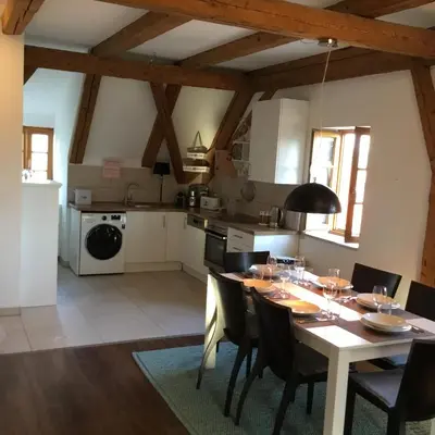 Küche/Küchenzeile in der Unterkunft Ferienwohnung Loh 2