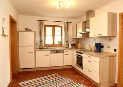 Küche/Küchenzeile in der Unterkunft Haus Billinger