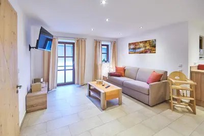 Ein Sitzbereich in der Unterkunft Stadel Hof Altötting
