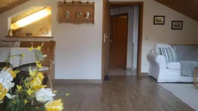 Ein Sitzbereich in der Unterkunft Ferienwohnung Franzi