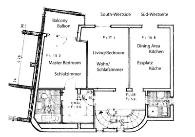 Grundriss der Unterkunft An den Isarauen